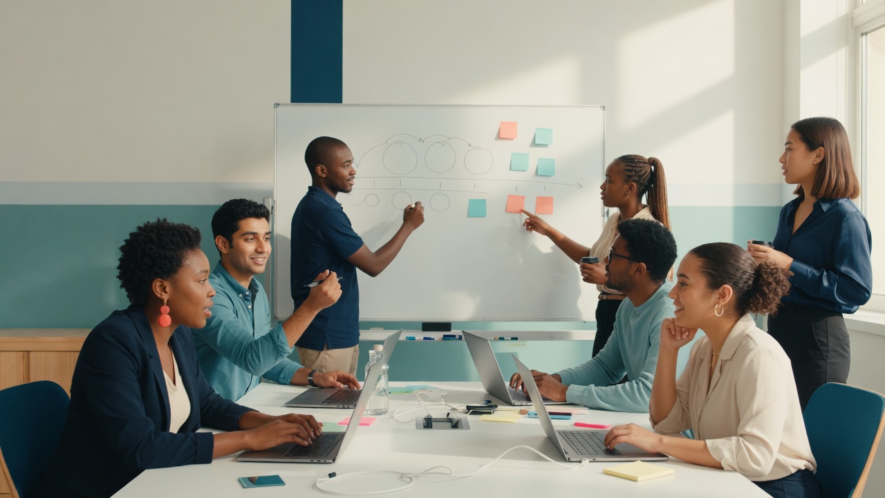 Diverse BusinesSite core team learning together